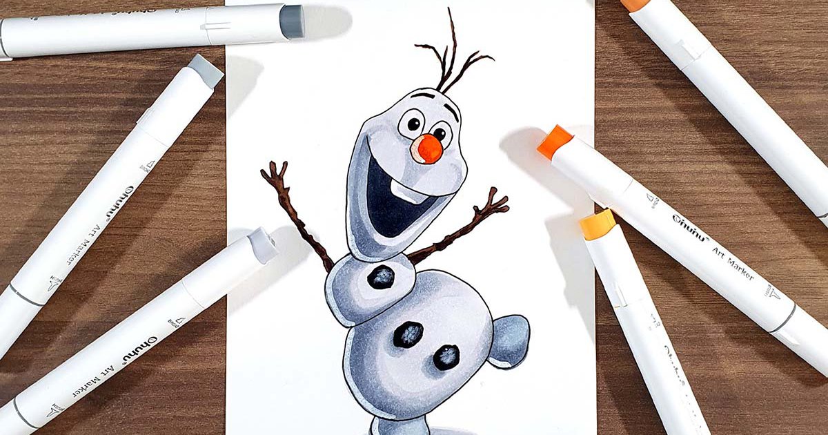 Learn How To Draw Olaf From Frozen In 7 Simple